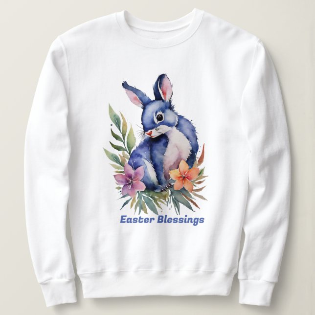 Sweatshirt Boho Floral Christian Jesus Pâques Religieux (Design devant)