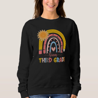 Sweatshirt Boho Rainbow Teacher Team Troisième Classe Premier