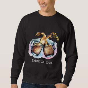 Sweatshirt Boire c'est l'amour Bonne fête de la bière Nationa