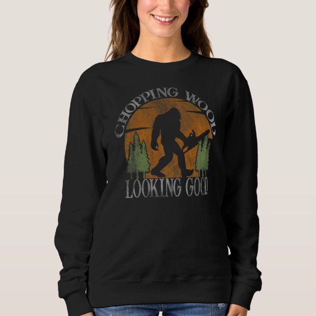 Sweatshirt Bois de coupe a l'air bon gros pied pour bois (Devant)