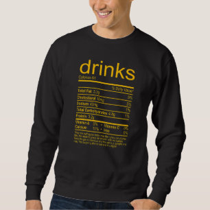 Sweatshirt Boissons Nutrition Faits Alimentation Thanksgiving