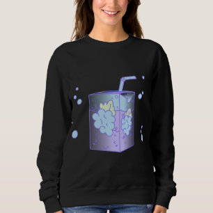 Sweatshirt Boîte à jus de raisin Lilac Kawaii Fairy Kei Haraj