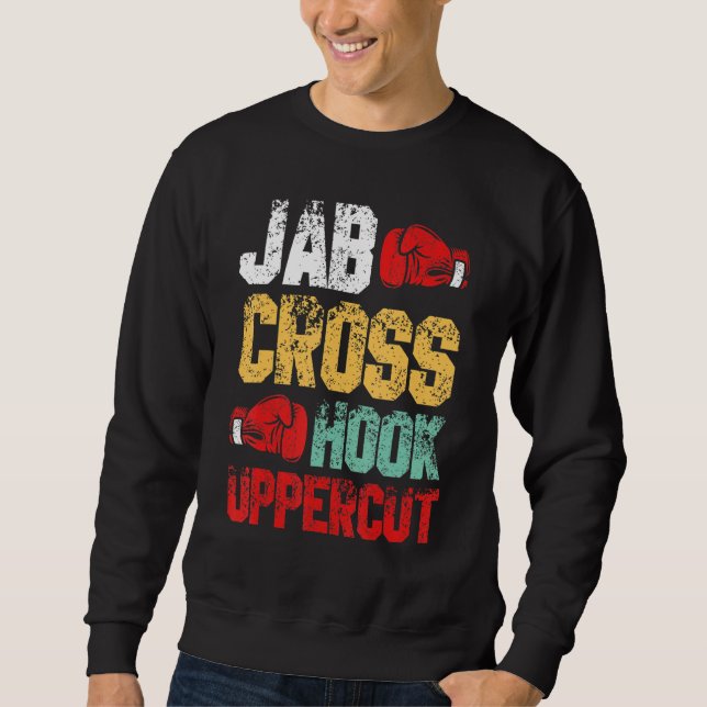 Sweatshirt Boîtier de découpe de crochet croisé Jab Kickboxer (Devant)