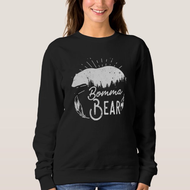Sweatshirt Bomma Bear Matching Famille Camping Randonnée Funn (Devant)