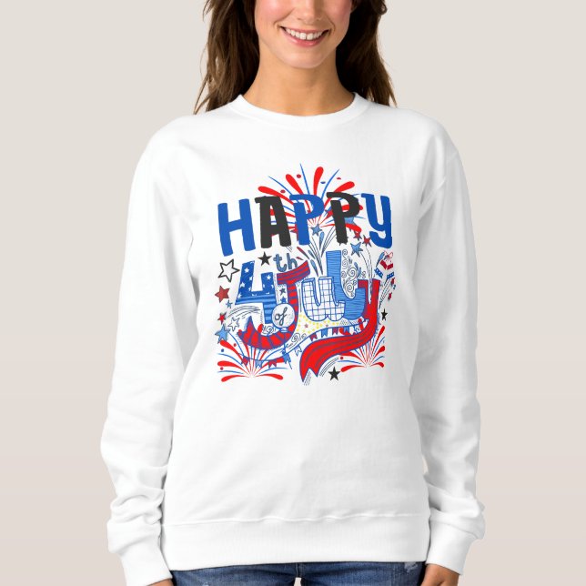 Sweatshirt Bon 4 juillet Fireworks USA-63261 (Devant)