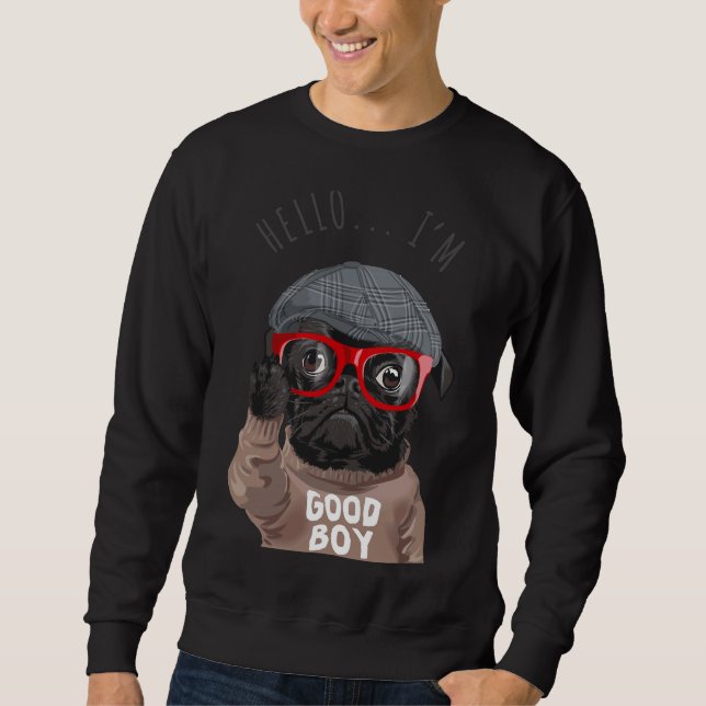 Sweatshirt bon garçon carlin classique T-shirt 609 (Devant)
