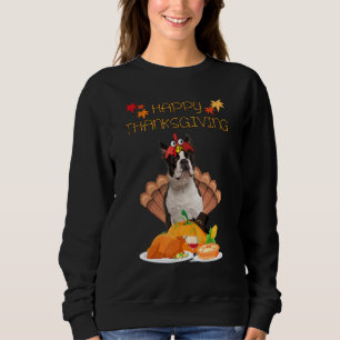 Sweatshirt Bon thanksgiving Day Boston Terrier Dog Turquie