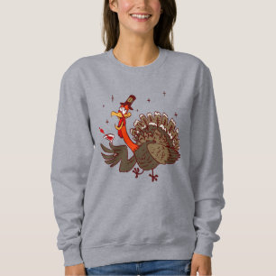 Sweatshirt bon thanksgiving drôle de dinde ivre