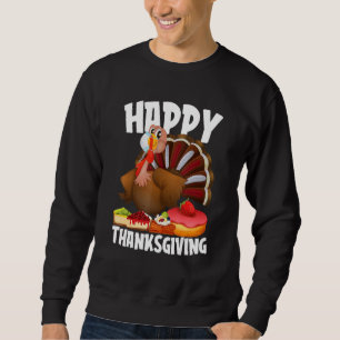 Sweatshirt Bon thanksgiving Turquie Visage Masque Drôle Nourr
