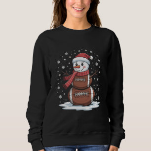 Sweatshirt Bonhomme de neige de football américain de Noël Xm