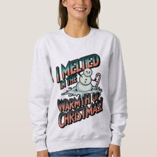 Sweatshirt Bonhomme de neige de Noël fondu