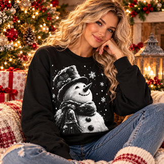Sweatshirt Bonhomme de neige d'hiver confortable humour de fê