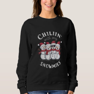 Sweatshirt Bonhomme de neige Noël Se détendre avec mes cadeau