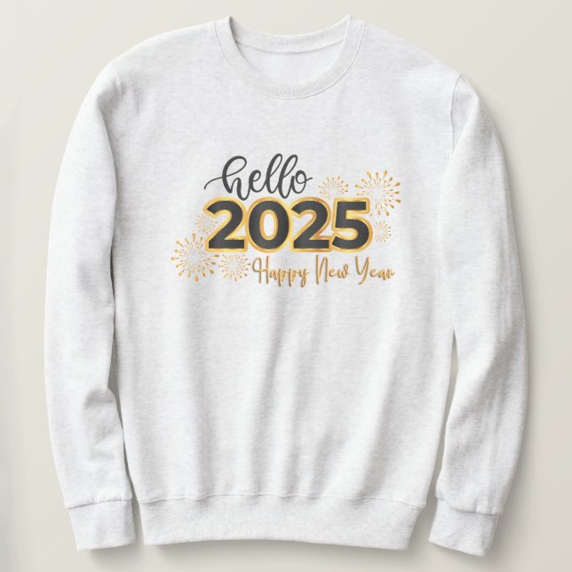 Sweatshirt Bonjour 2025 Bonne année (Design devant)