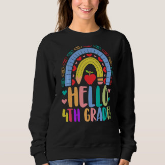 Sweatshirt Bonjour 4e année école Rainbow Grade Acedamic