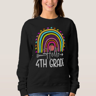 Sweatshirt Bonjour 4e année Enseignants Arc-en-ciel Enfants R