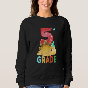 Sweatshirt Bonjour 5e année Dinosaur Rex Retour à l'école