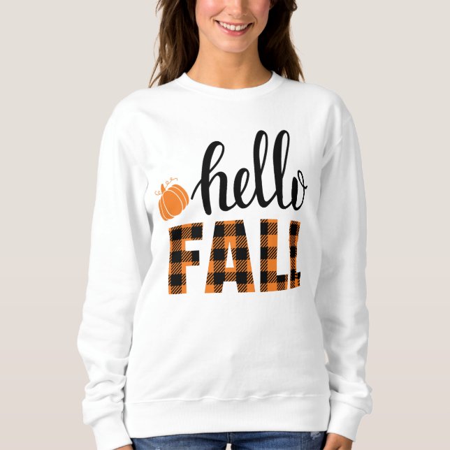 Sweatshirt Bonjour automne (Devant)