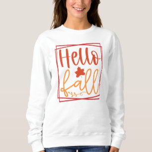 Sweatshirt Bonjour Automne Automne Feuilles mignons