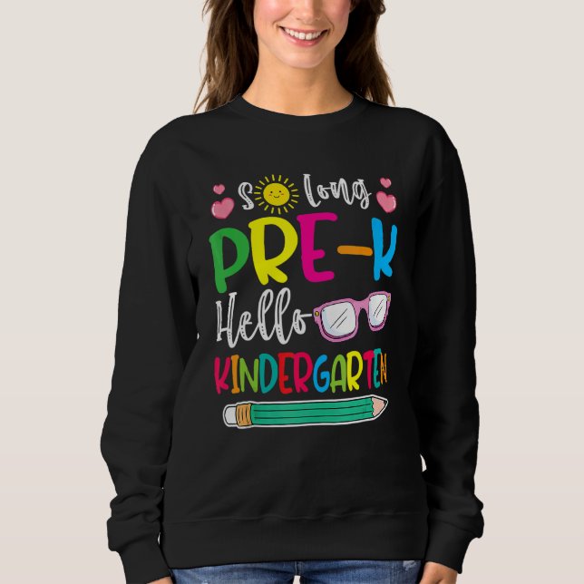 Sweatshirt Bonjour Enseignant De La Maternelle Étudiante Reto (Devant)
