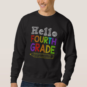 Sweatshirt Bonjour Équipe de 4e année Retour à l'école T