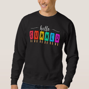 Sweatshirt Bonjour Été Popsicle Crème de glace Gelato congelé
