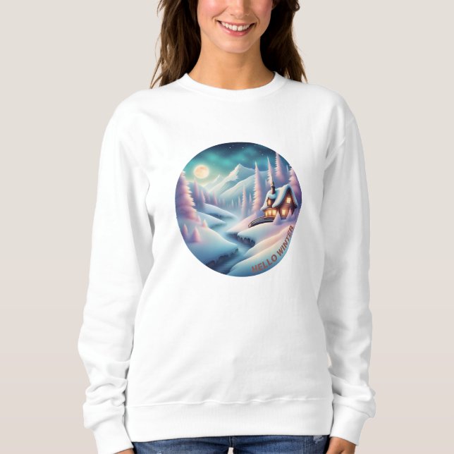 Sweatshirt Bonjour hiver (Devant)
