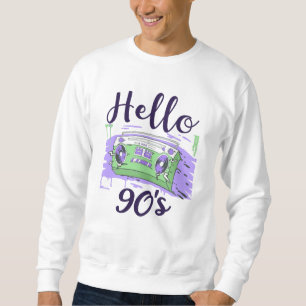 Sweatshirt Bonjour lecteur de cassettes radio 90