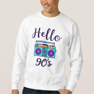 Sweatshirt Bonjour lecteur de cassettes radio 90
