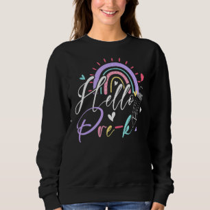 Sweatshirt Bonjour Pre K Rainbow Team Hello Preschool Rocks S