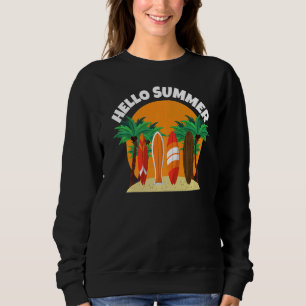 Sweatshirt Bonjour Summer Surfing Summer Beach Vacances