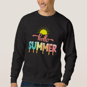 Sweatshirt Bonjour Vacances Été Ice Lolly Crème de glace Pops