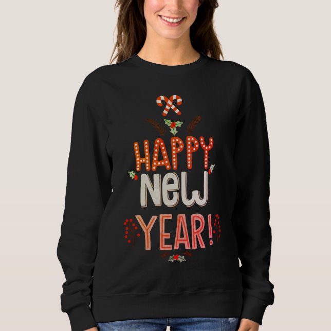 Sweatshirt Bonne année festive | Vacances (Devant)
