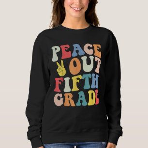 Sweatshirt Bonne chance 5e année Rétro Pastel Joyeux Dernier