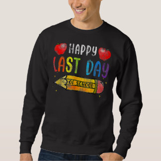 Sweatshirt Bonne Dernière Journée De Diplôme De Crayon D'Écol