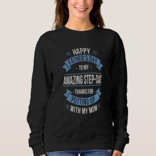 Sweatshirt Bonne Fête des pères Meilleur Bonus Papa Jamais Po