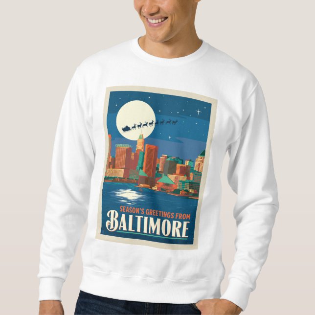 Sweatshirt Bonnes Fêtes de Baltimore (Devant)