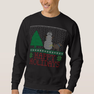 Sweatshirt Bonnes fêtes Noël de pipi de bonhomme de neige d