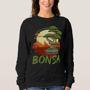 Sweatshirt Bonsai Tree Vintage Drapeau japonais Zen Bonsai Ho