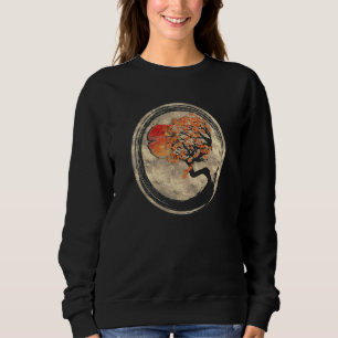 Sweatshirt Bonsai Zen Bouddhiste Enso Arbre Cercle En Japonai