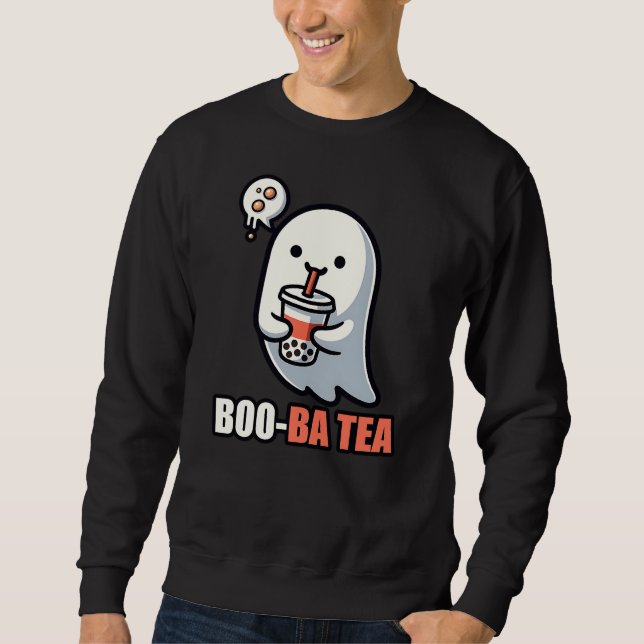 Sweatshirt Boo-Ba Tea Ghost – Playful Halloween Boba Lover De (Devant)