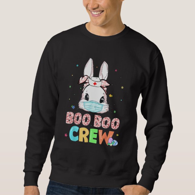 Sweatshirt Boo Boo Crew Bunny Nurse Rabbit de Pâques Masque v (Devant)