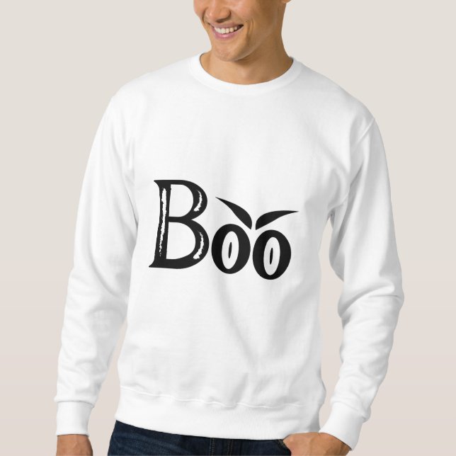 Sweatshirt BOO Éffrayant Halloween yeux effrayants (Devant)