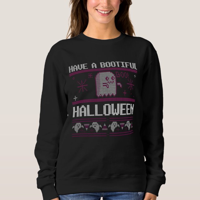 Sweatshirt Boo tiful Halloween  Ghost Boo Costume Men Women K (Devant)