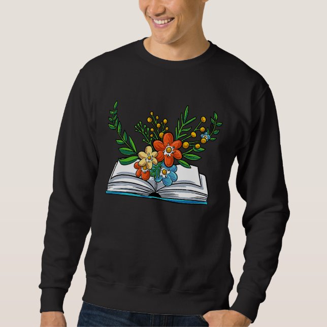 Sweatshirt Book Flowers (Devant)