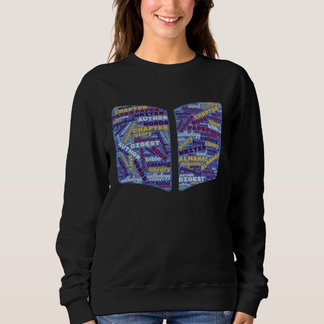 Sweatshirt Book  Word Cloud Readers  Librarian Men Women (Devant)