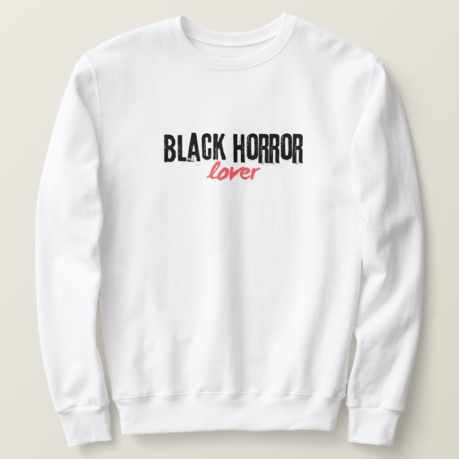 Sweatshirt Booktok Homme's Black Horror Lovers (Design devant)