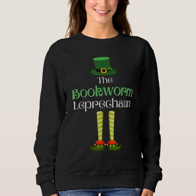 Sweatshirt Bookworm Leprechaun Matching Family Group St. Patr (Devant)