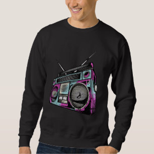 Sweatshirt Boom Box vintage Retro 80s Stéréo