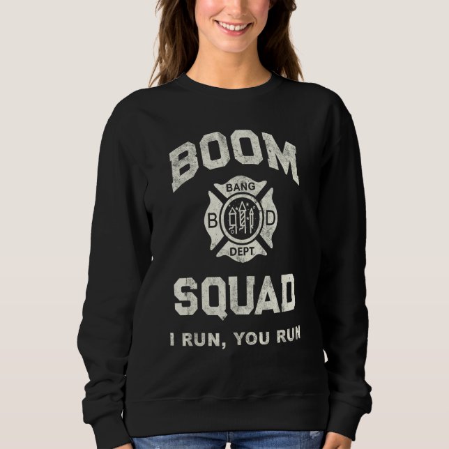 Sweatshirt BOOM SQUAD Fireworks Director Firefighter Red Pyro (Devant)